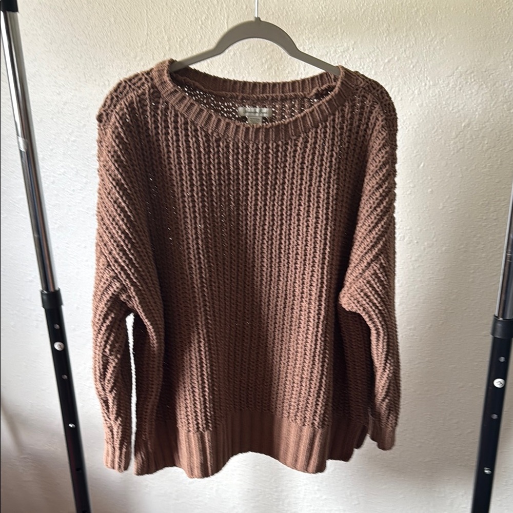 American Eagle Outfitters Warm Brown Knit Sweater